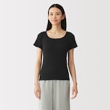 婦人　なめらかリブブラ半袖Ｔシャツ