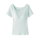 婦人　なめらかリブブラ半袖Ｔシャツ