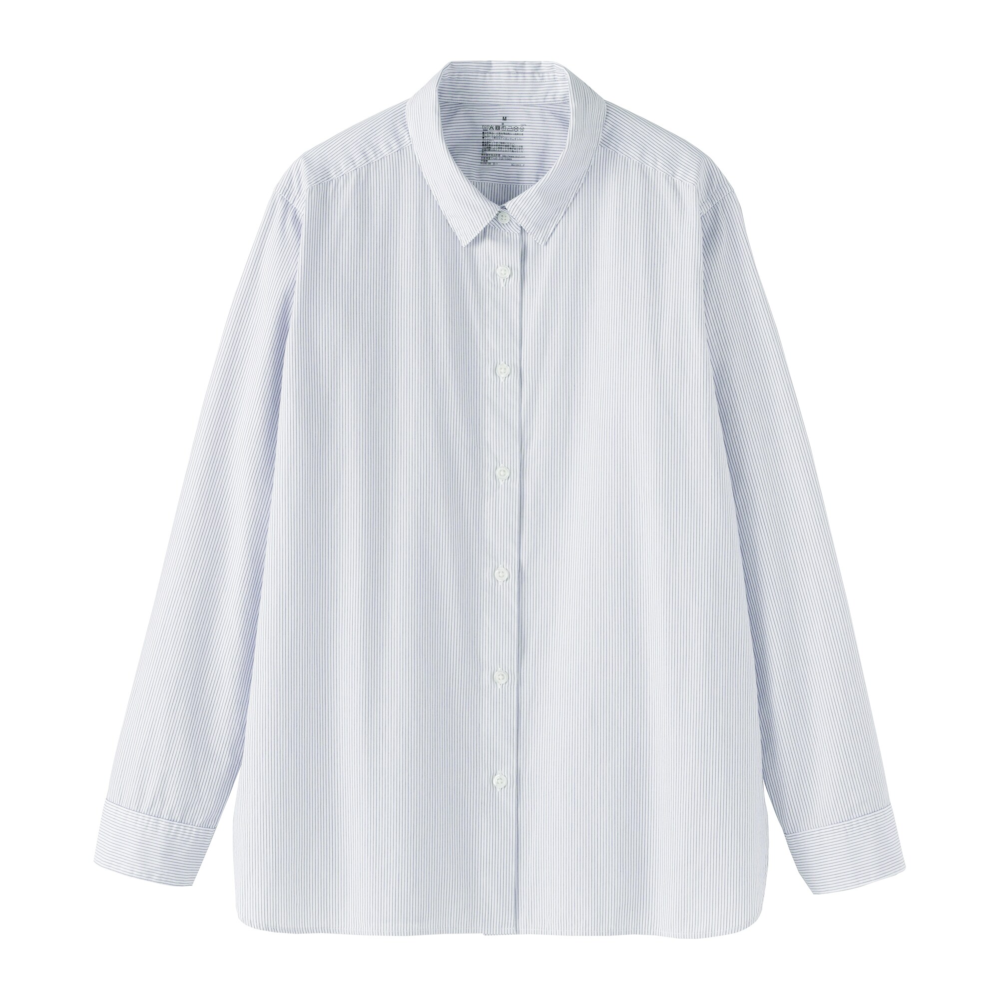 婦人　洗いざらし　ブロードレギュラーカラー長袖シャツ