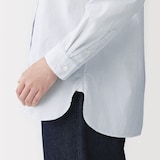 婦人　洗いざらし　ブロードレギュラーカラー長袖シャツ