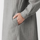 婦人　カポック混　二重ガーゼ　長袖ワンピース