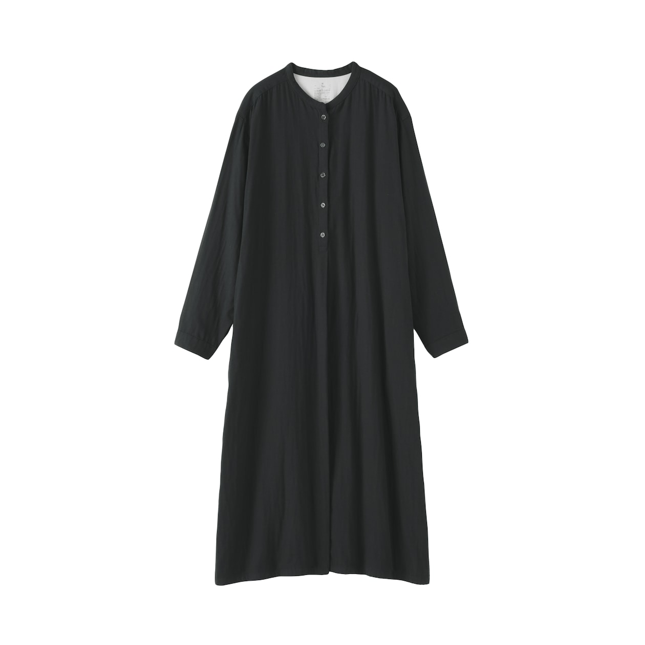 婦人　カポック混　二重ガーゼ　長袖ワンピース