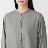 婦人　カポック混　二重ガーゼ　長袖ワンピース