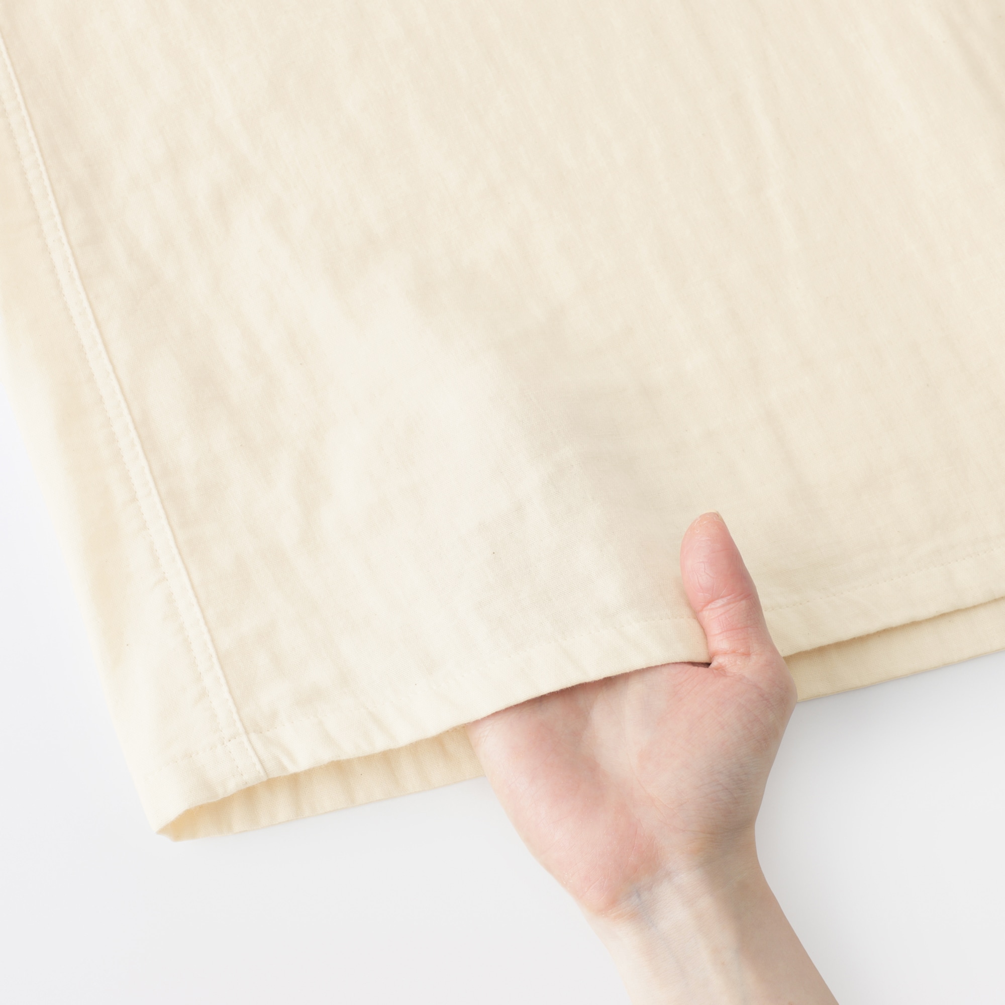 婦人　カポック混　二重ガーゼ　長袖ワンピース