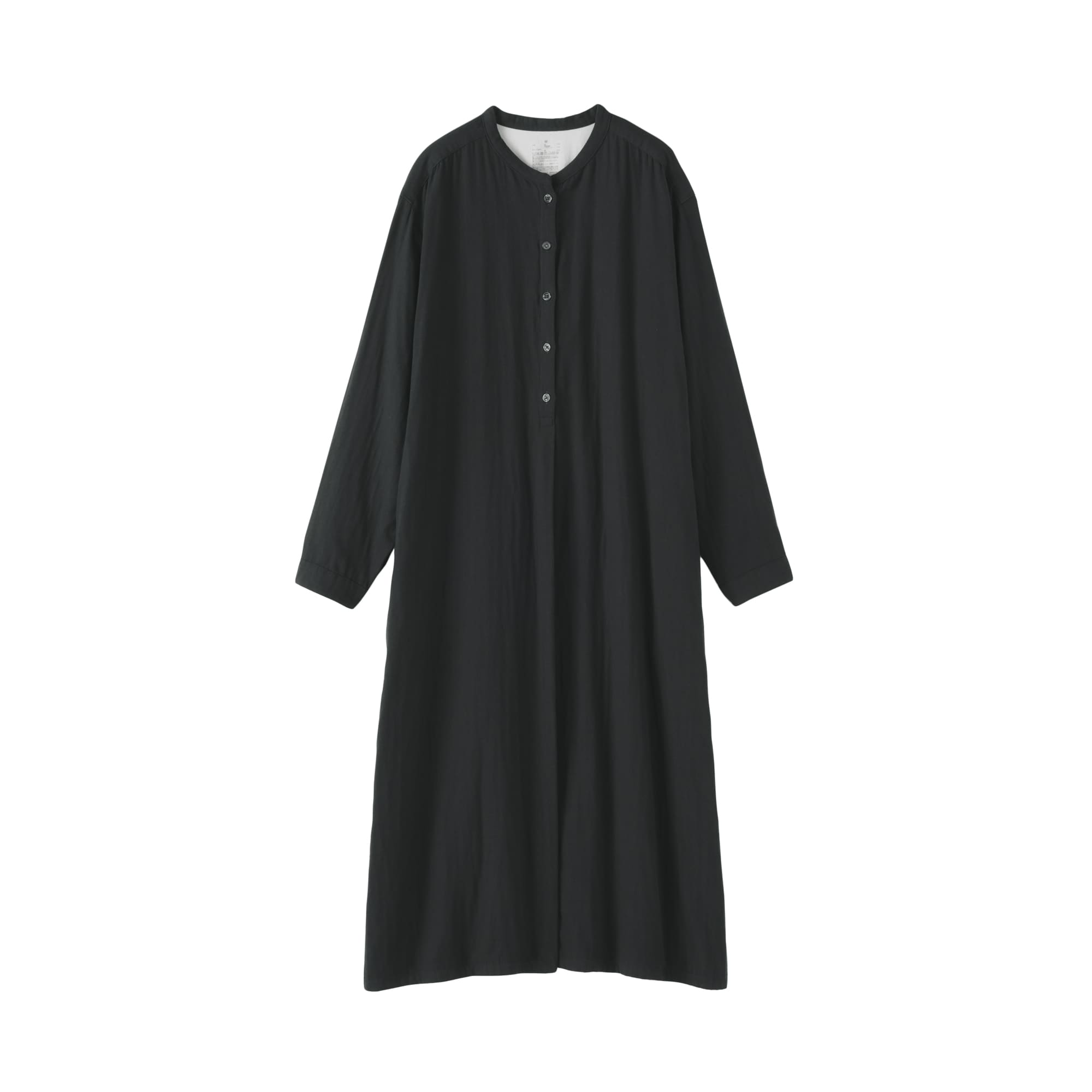 婦人　カポック混　二重ガーゼ　長袖ワンピース