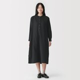 婦人　カポック混　二重ガーゼ　長袖ワンピース