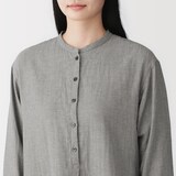 婦人　カポック混　二重ガーゼ　長袖ワンピース