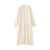 婦人　カポック混　二重ガーゼ　長袖ワンピース