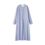 婦人　カポック混　二重ガーゼ　長袖ワンピース