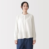 婦人　カポック混　二重ガーゼ　長袖ブラウス