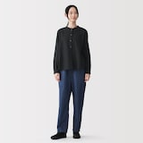 婦人　カポック混　二重ガーゼ　長袖ブラウス