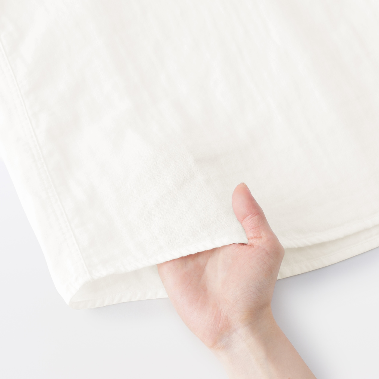 婦人　カポック混　二重ガーゼ　長袖ブラウス