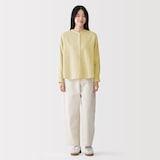 婦人　カポック混　二重ガーゼ　長袖ブラウス