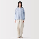 婦人　カポック混　二重ガーゼ　長袖ブラウス