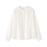 婦人　カポック混　二重ガーゼ　長袖ブラウス