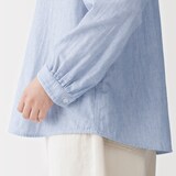 婦人　カポック混　二重ガーゼ　長袖ブラウス