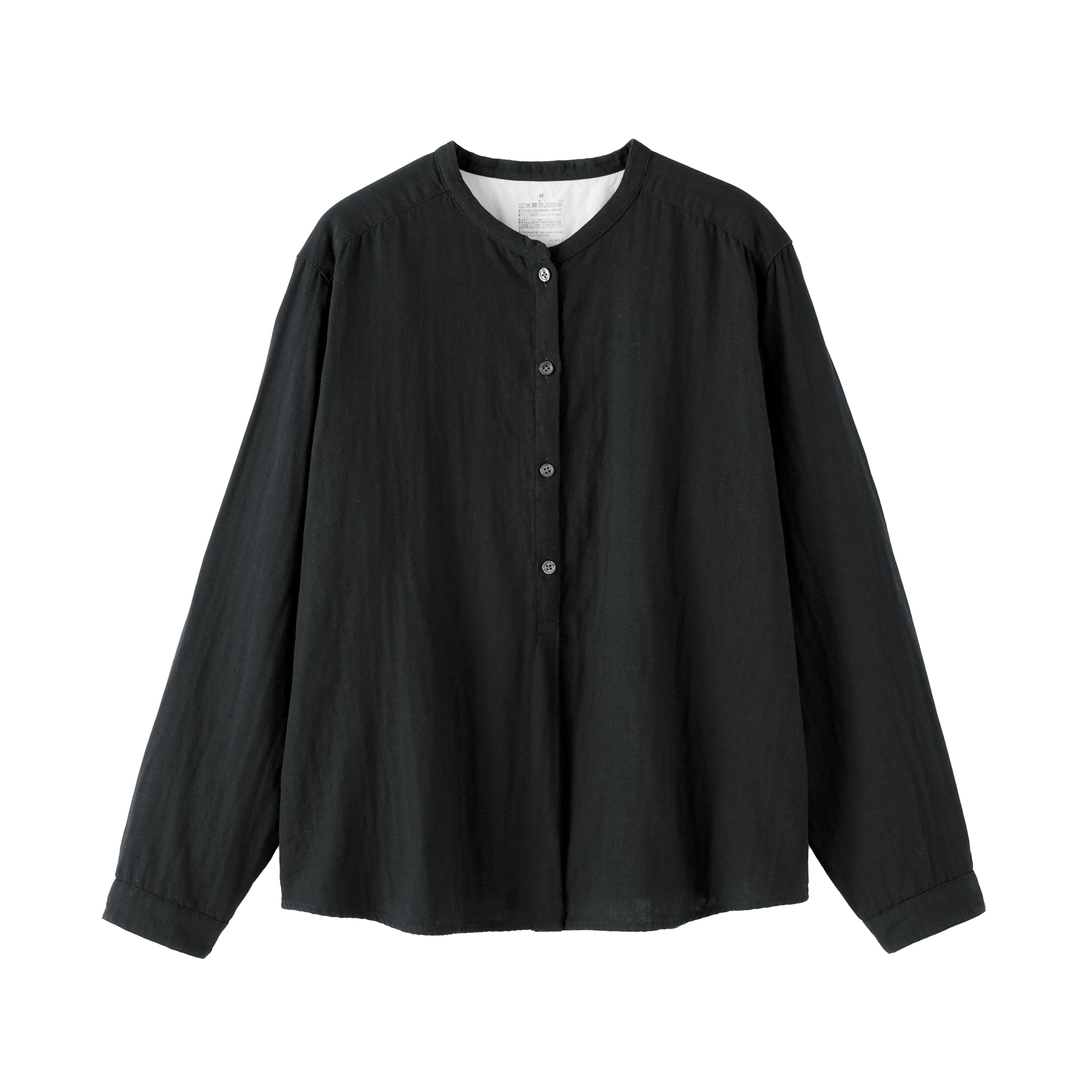 婦人　カポック混　二重ガーゼ　長袖ブラウス