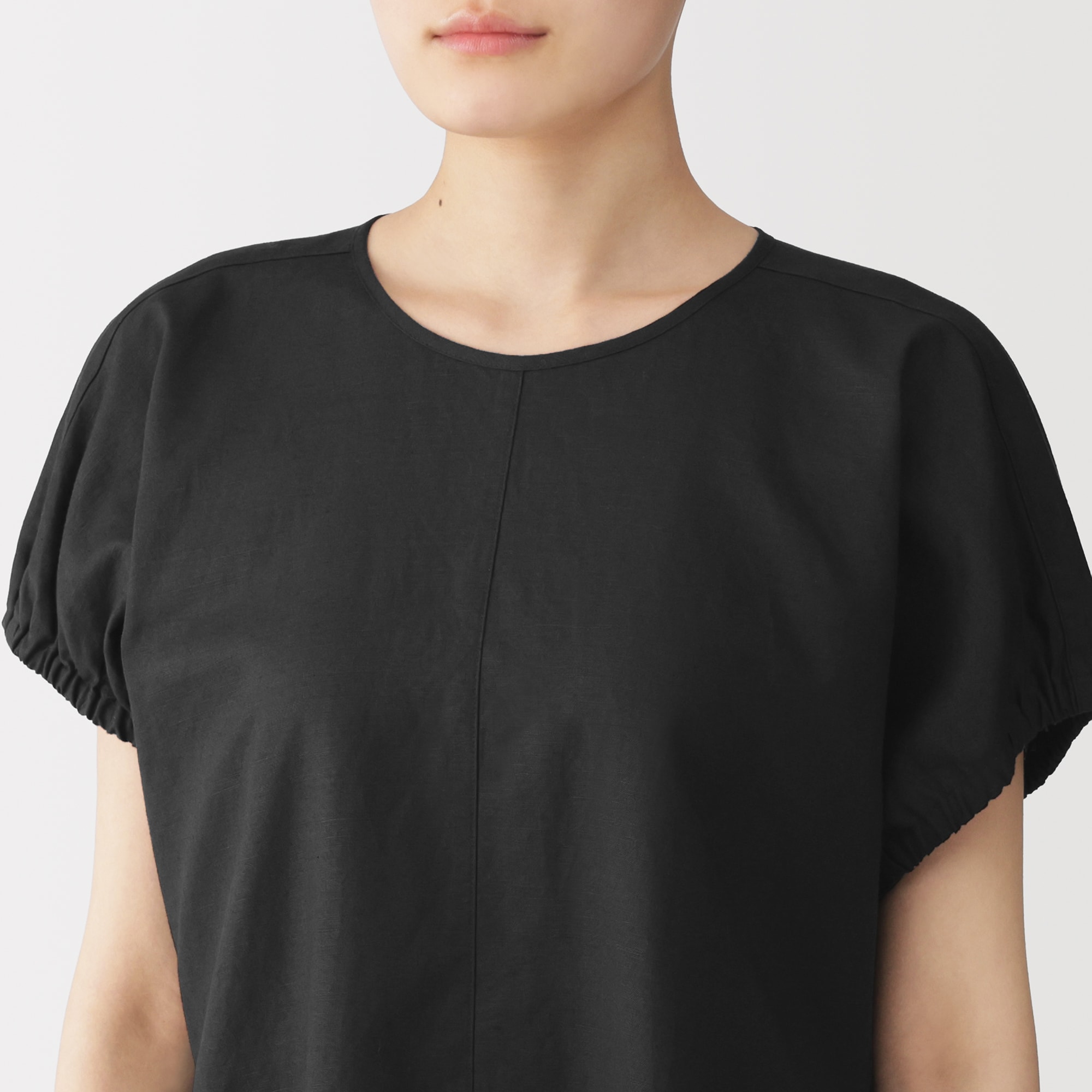 婦人　ヘンプコットン　半袖ワンピース