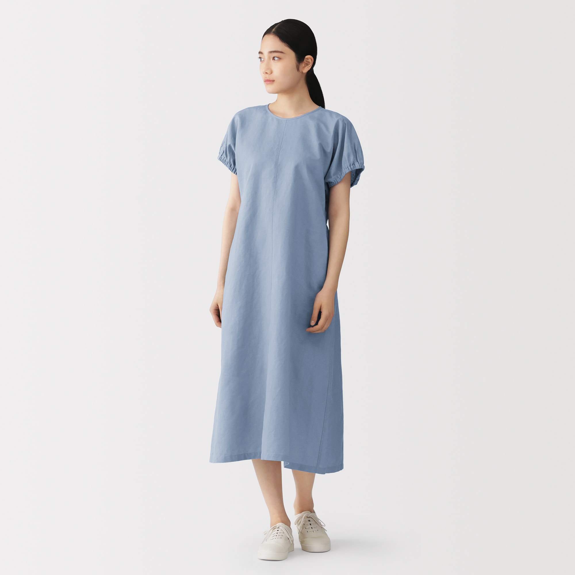 婦人　ヘンプコットン　半袖ワンピース