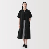 婦人　涼感　半袖シャツワンピース