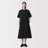 婦人　涼感　半袖シャツワンピース