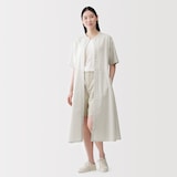 婦人　涼感　半袖シャツワンピース