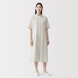 婦人　涼感　半袖シャツワンピース