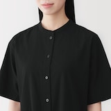 婦人　涼感　半袖シャツワンピース