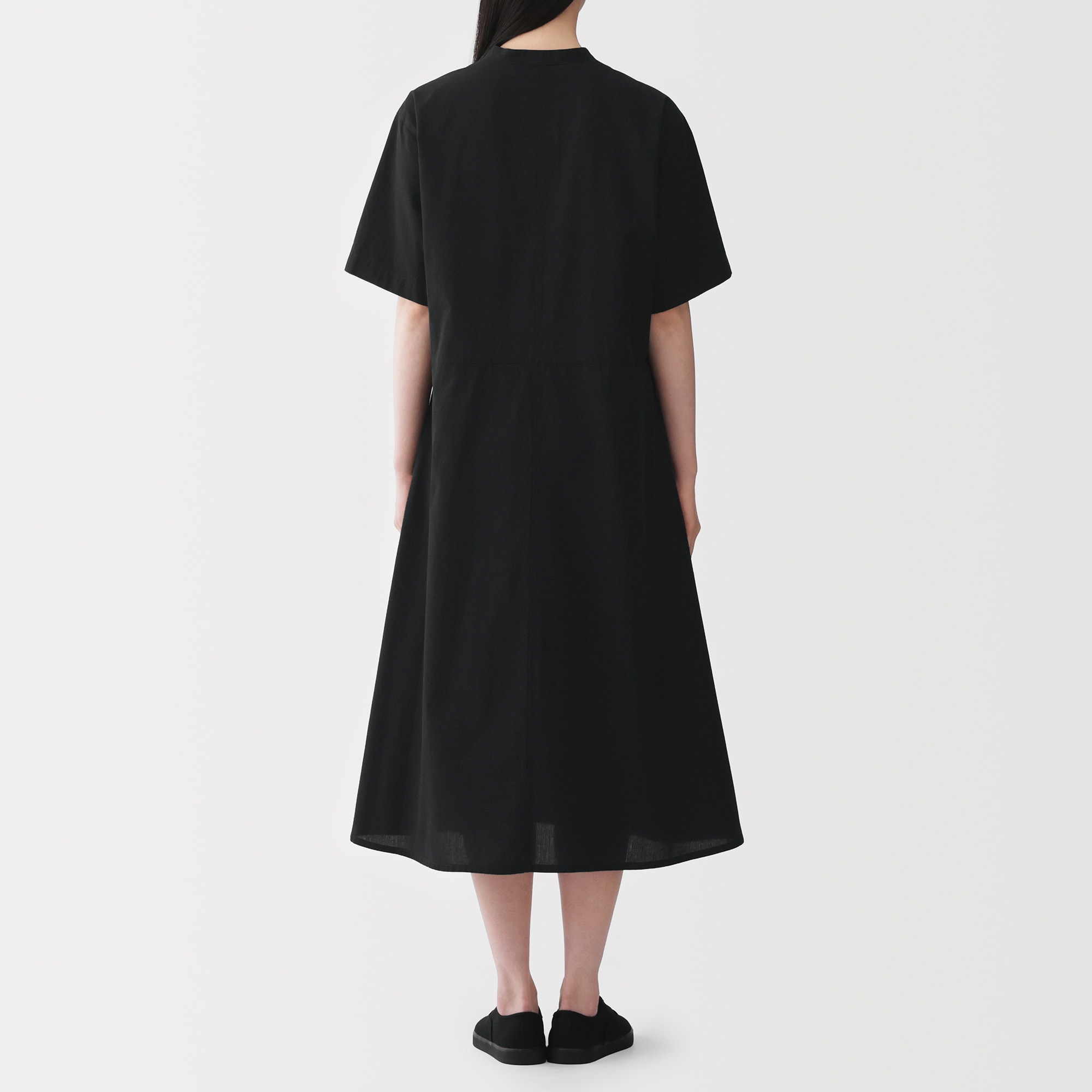 婦人　涼感　半袖シャツワンピース