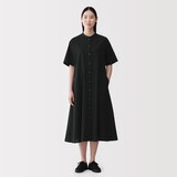 婦人　涼感　半袖シャツワンピース