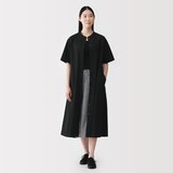 婦人　涼感　半袖シャツワンピース