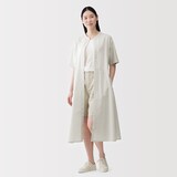 婦人　涼感　半袖シャツワンピース