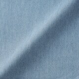 婦人　カポック混　ライトデニム　長袖ワンピース