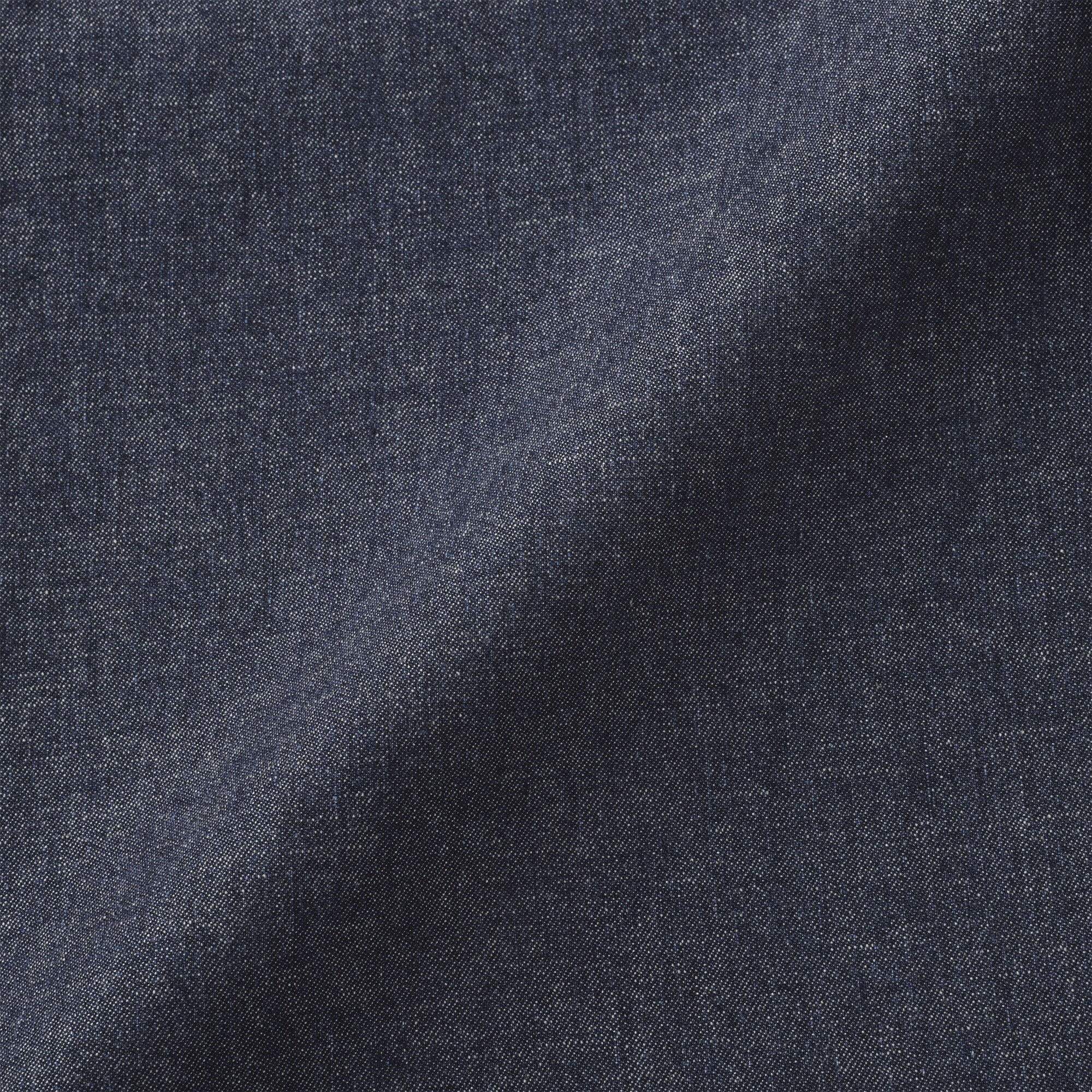 婦人　カポック混　ライトデニム　長袖ワンピース