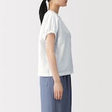 婦人　ヘンプコットン　ギャザースリーブブラウス