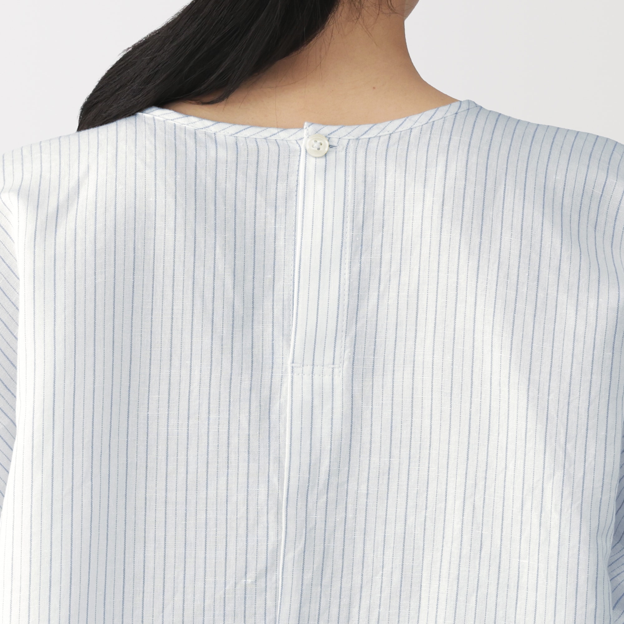 婦人　ヘンプコットン　ギャザースリーブブラウス