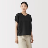 婦人　ヘンプコットン　ギャザースリーブブラウス