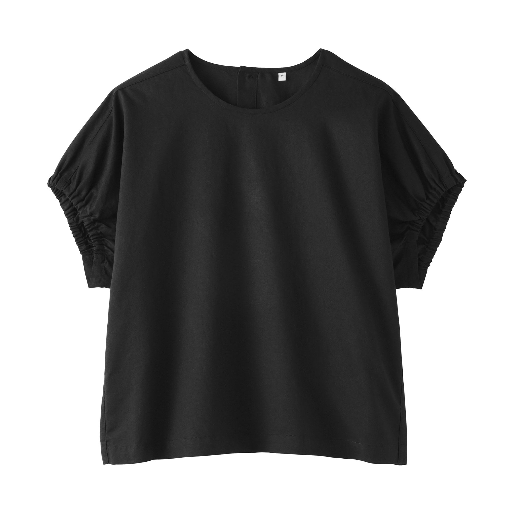 婦人　ヘンプコットン　ギャザースリーブブラウス