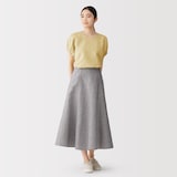 婦人　ヘンプコットン　ギャザースリーブブラウス