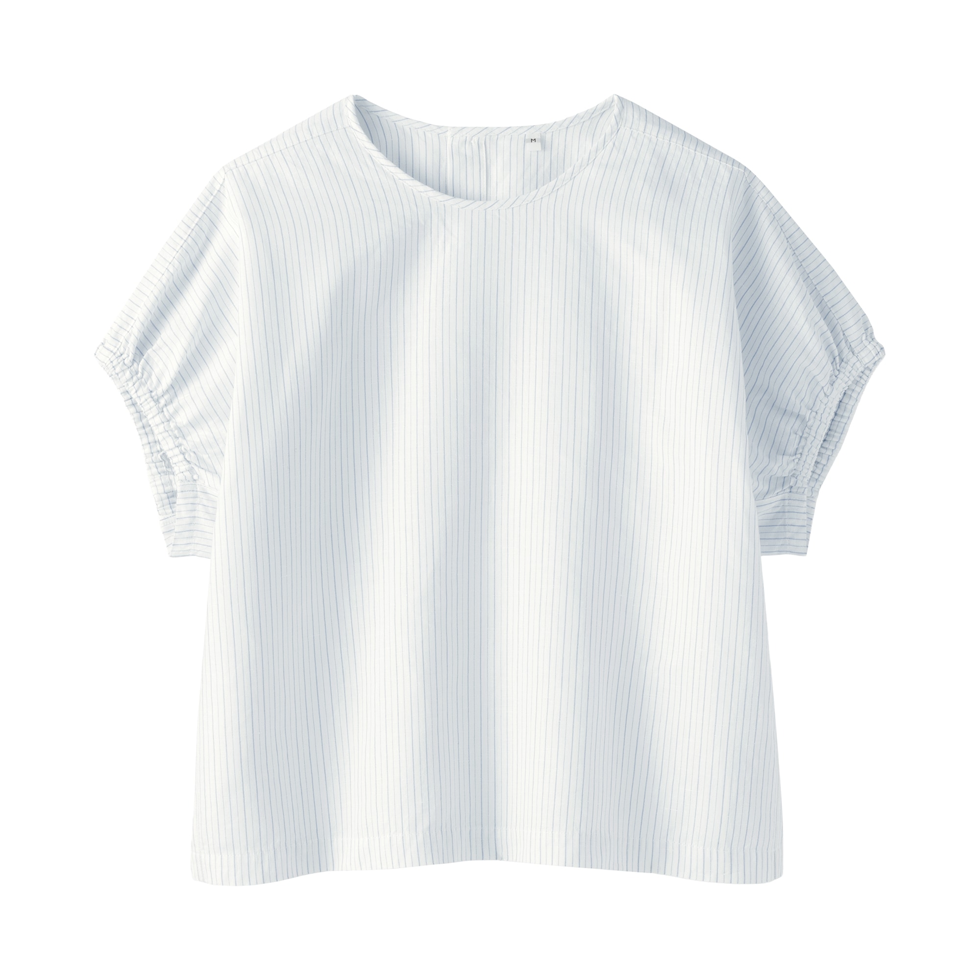 婦人　ヘンプコットン　ギャザースリーブブラウス