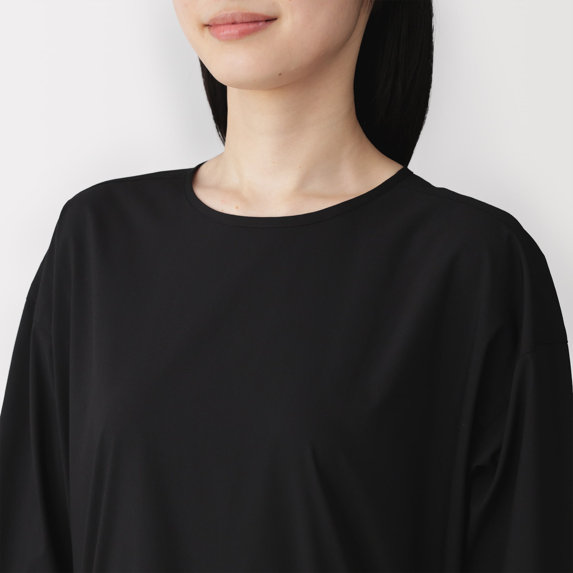 婦人　かろやか　ブロード　プルオーバーワンピース