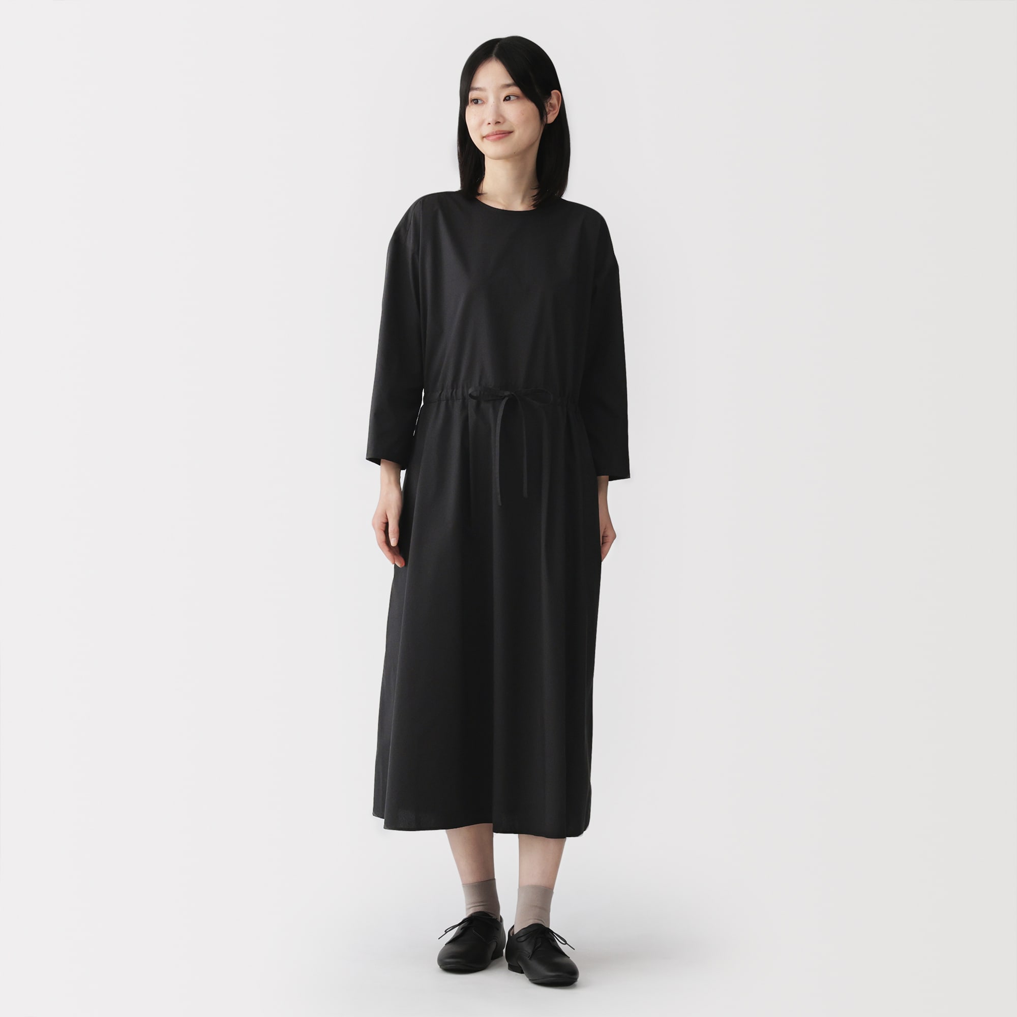 婦人　かろやか　ブロード　プルオーバーワンピース