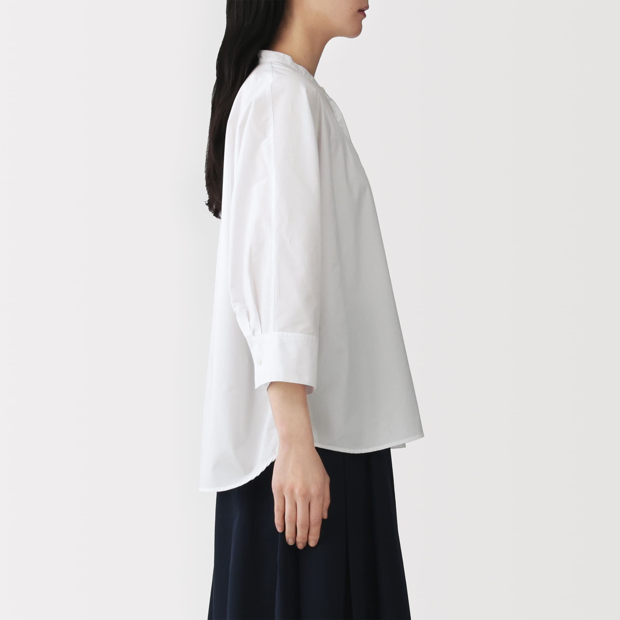 婦人 かろやか ブロード 七分袖シャツ | 無印良品