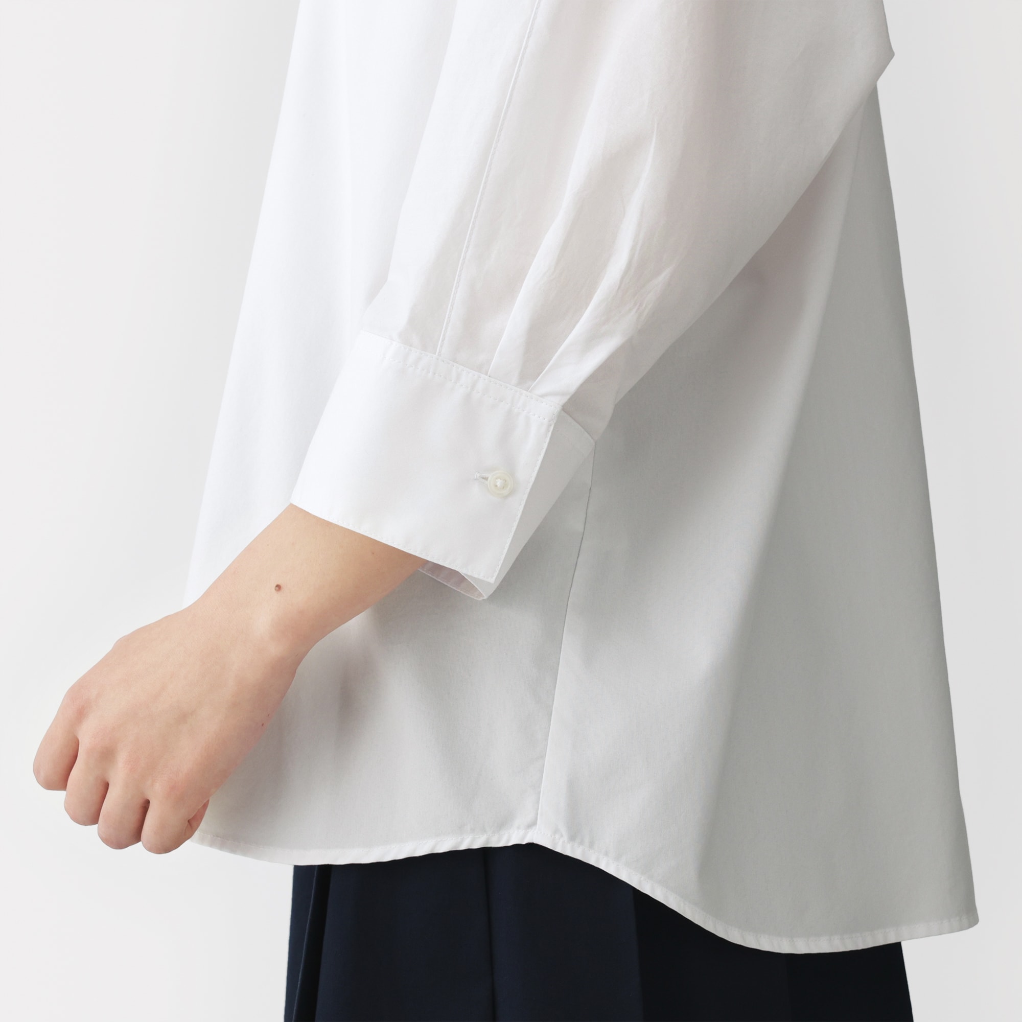 婦人　かろやか　ブロード　七分袖シャツ