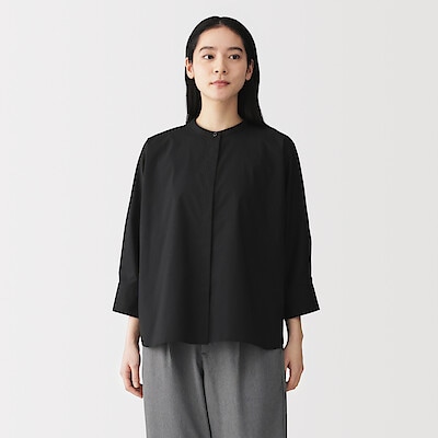 婦人　かろやか　ブロード　七分袖シャツ