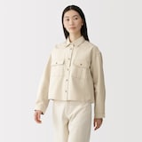 婦人　カポック混　ライトツイル　長袖シャツ