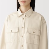 婦人　カポック混　ライトツイル　長袖シャツ