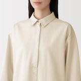 婦人　カポック混　ライトツイル　長袖ワンピース