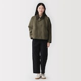 婦人　撥水　コーデュロイ衿　ショートブルゾン