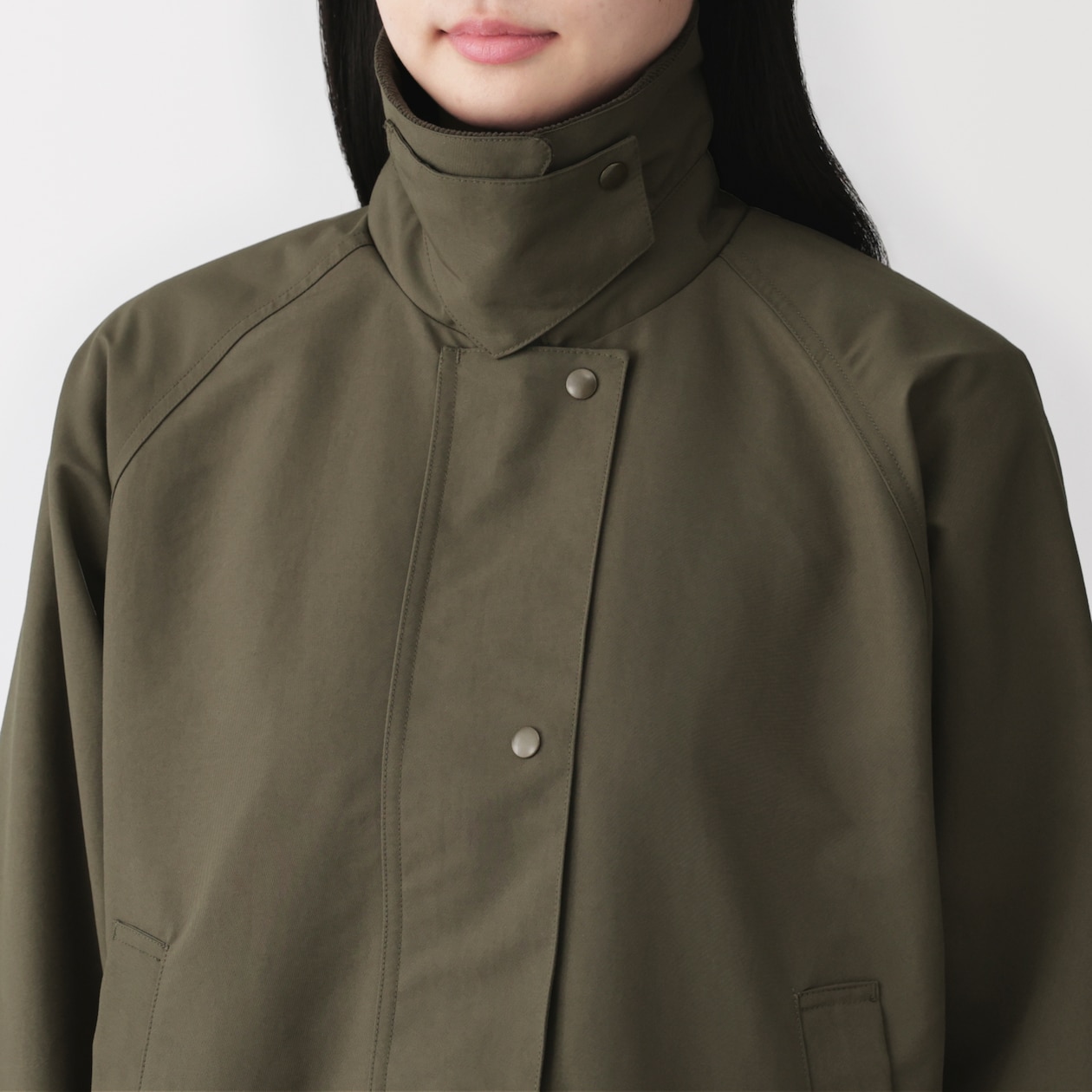 婦人　撥水　コーデュロイ衿　ショートブルゾン